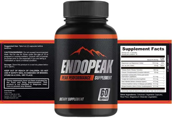 Natural ingredients in EndoPeak like Tongkat Ali, Horny Goat Weed, and Tribulus Terrestris for male vitality